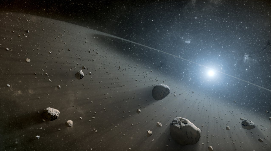 An asteroid field that could be harvested for human uses. Photo from NASA/JPL-Caltech.
